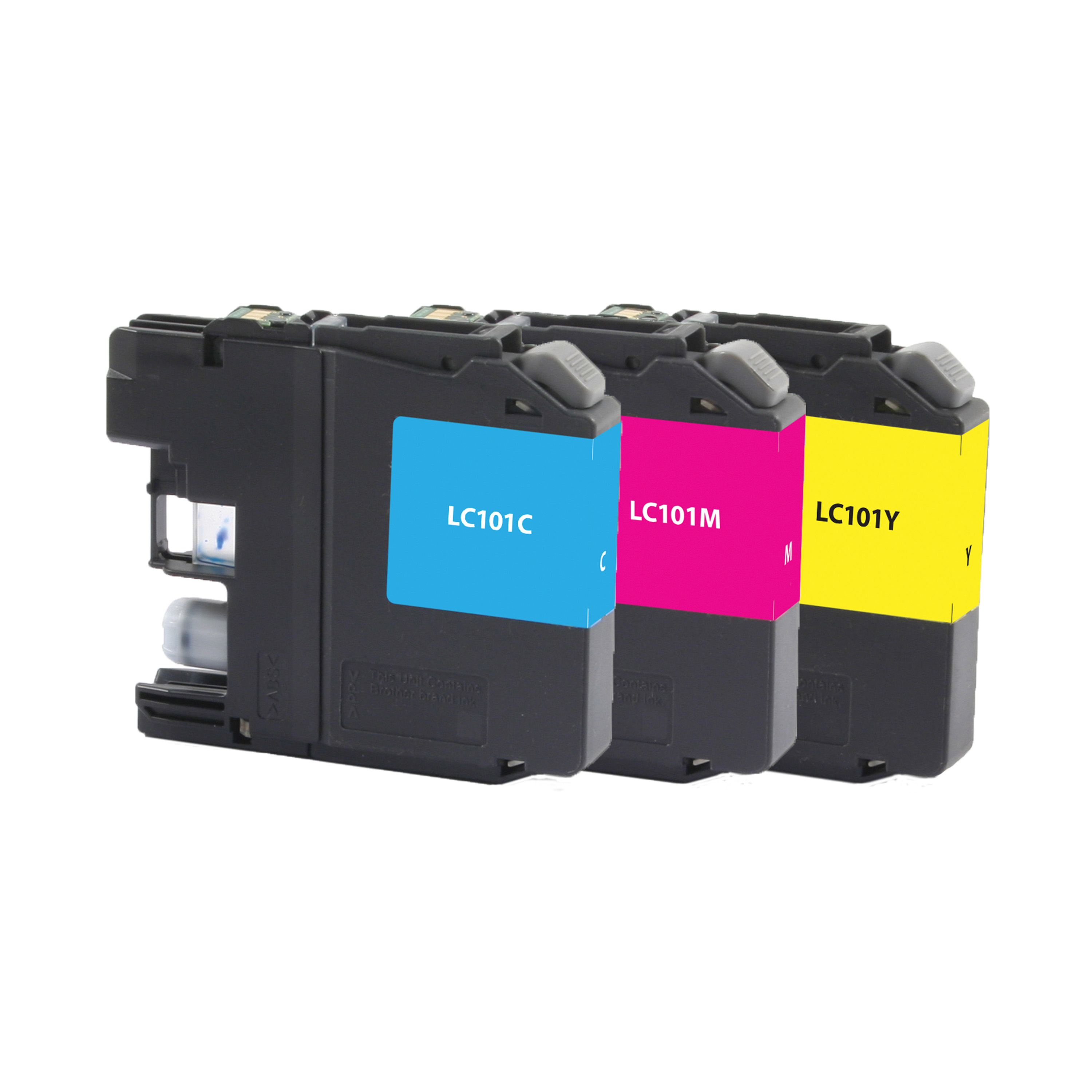 Picture of Cyan, Magenta, Yellow Ink Cartridges for Brother LC101 3-Pac