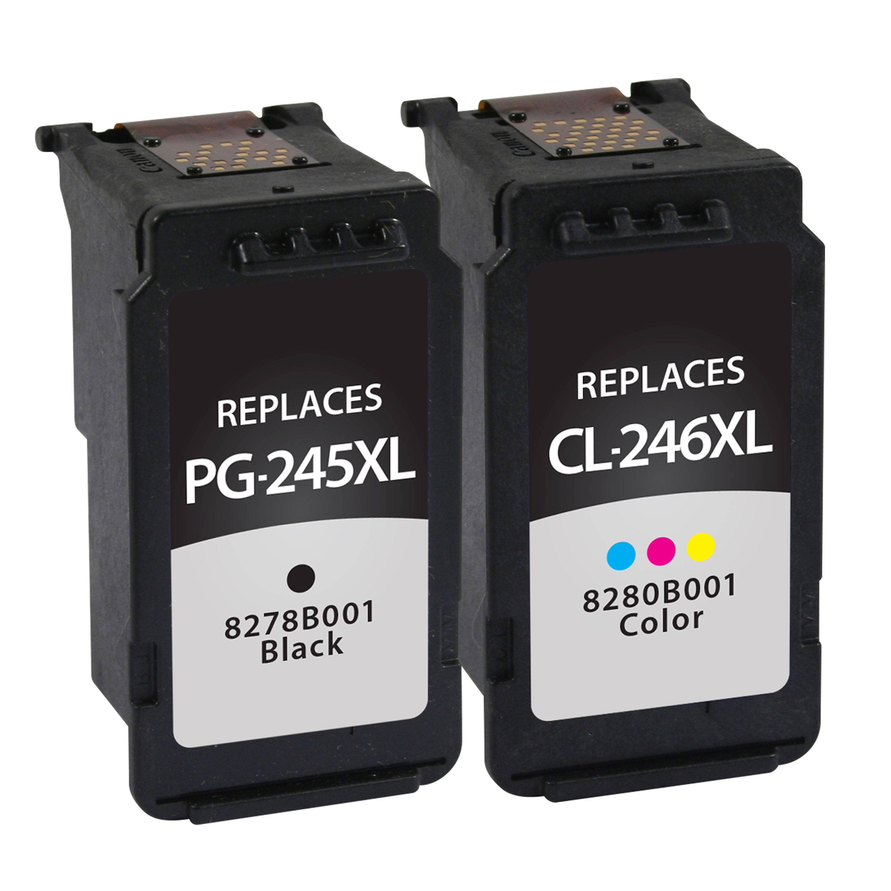 Picture of High Yield Black, Color Ink Cartridges for Canon PG-245XL/CL