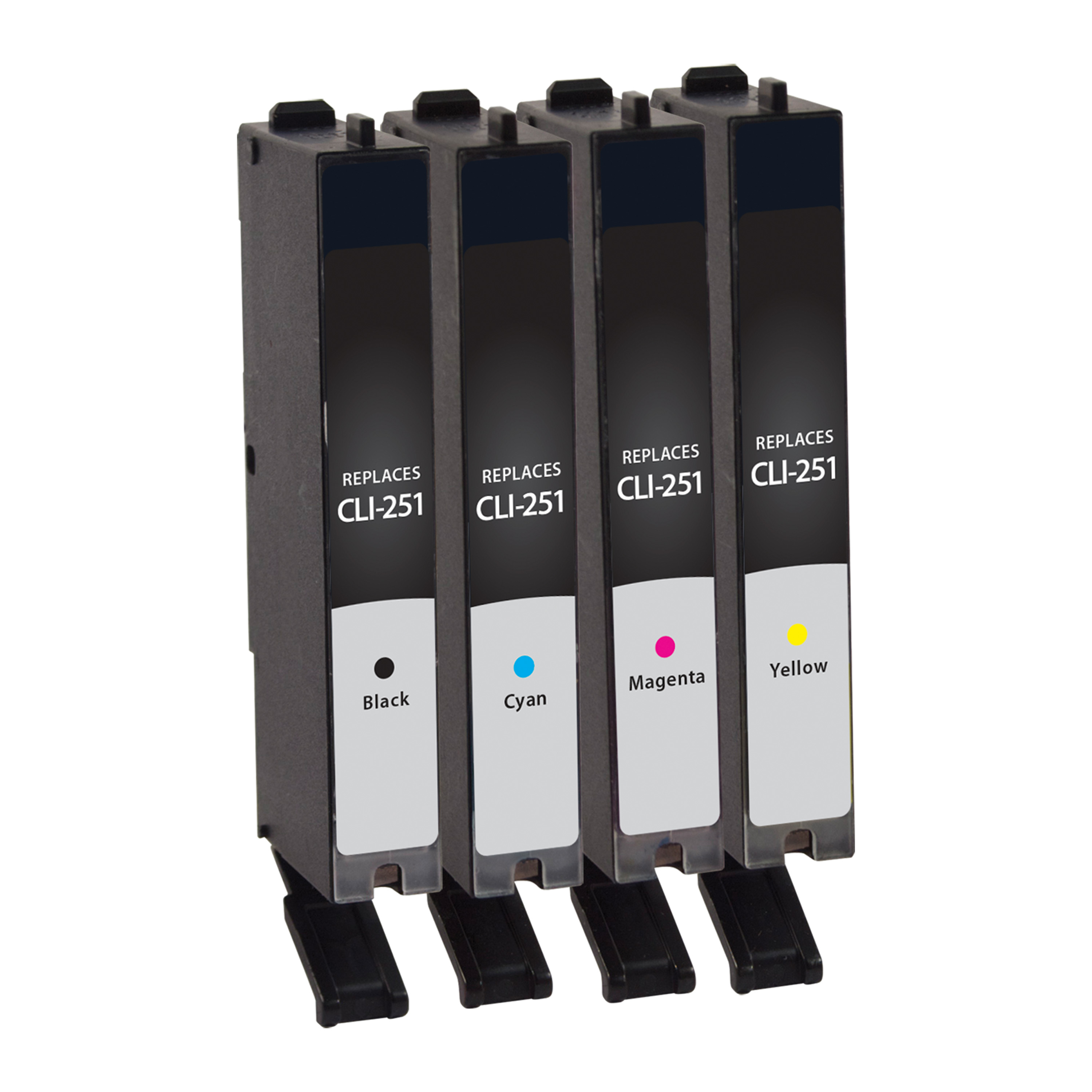 Picture of Black, Cyan, Magenta, Yellow Ink Cartridges for Canon CLI-25