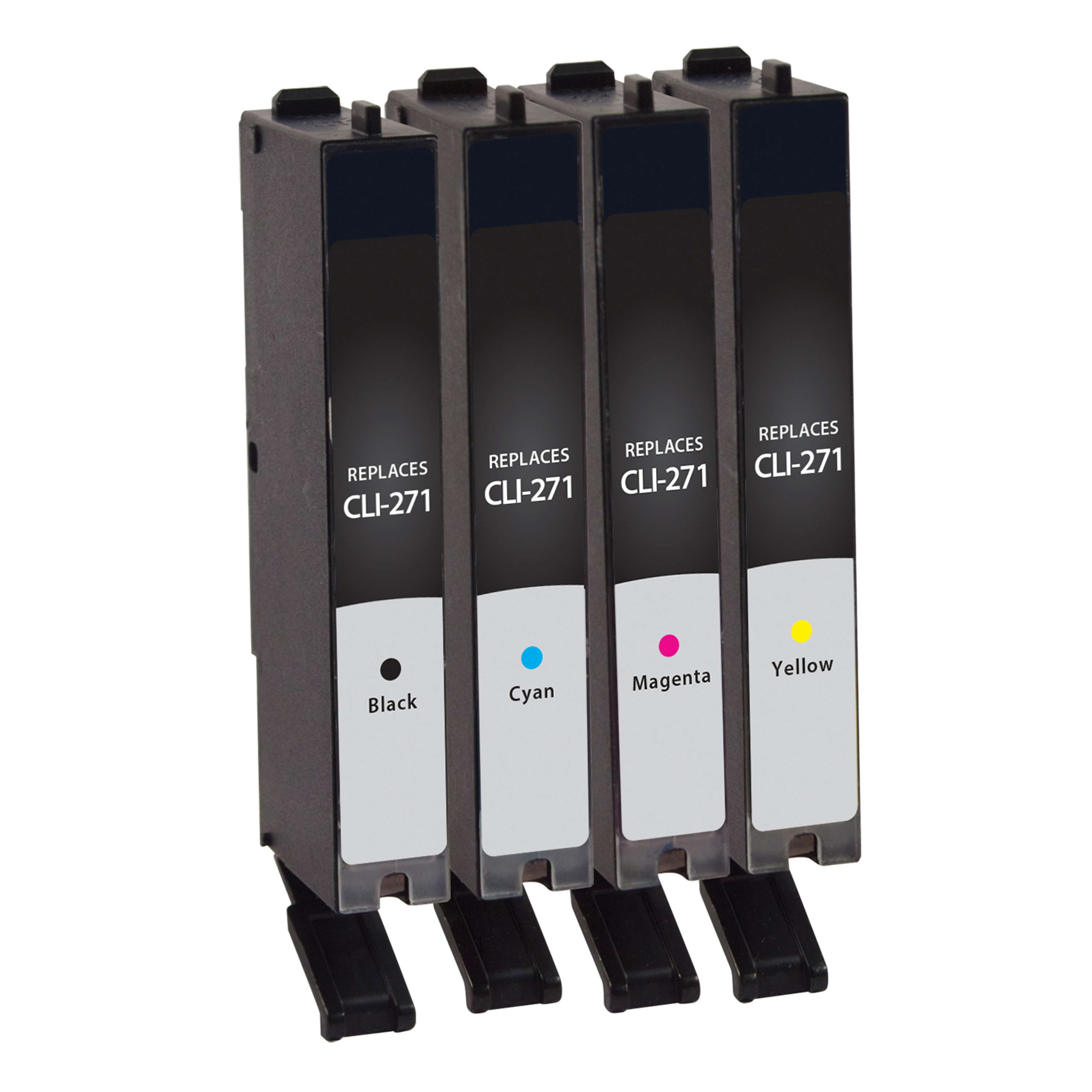 Picture of Black, Cyan, Magenta, Yellow Ink Cartridges for Canon CLI-27