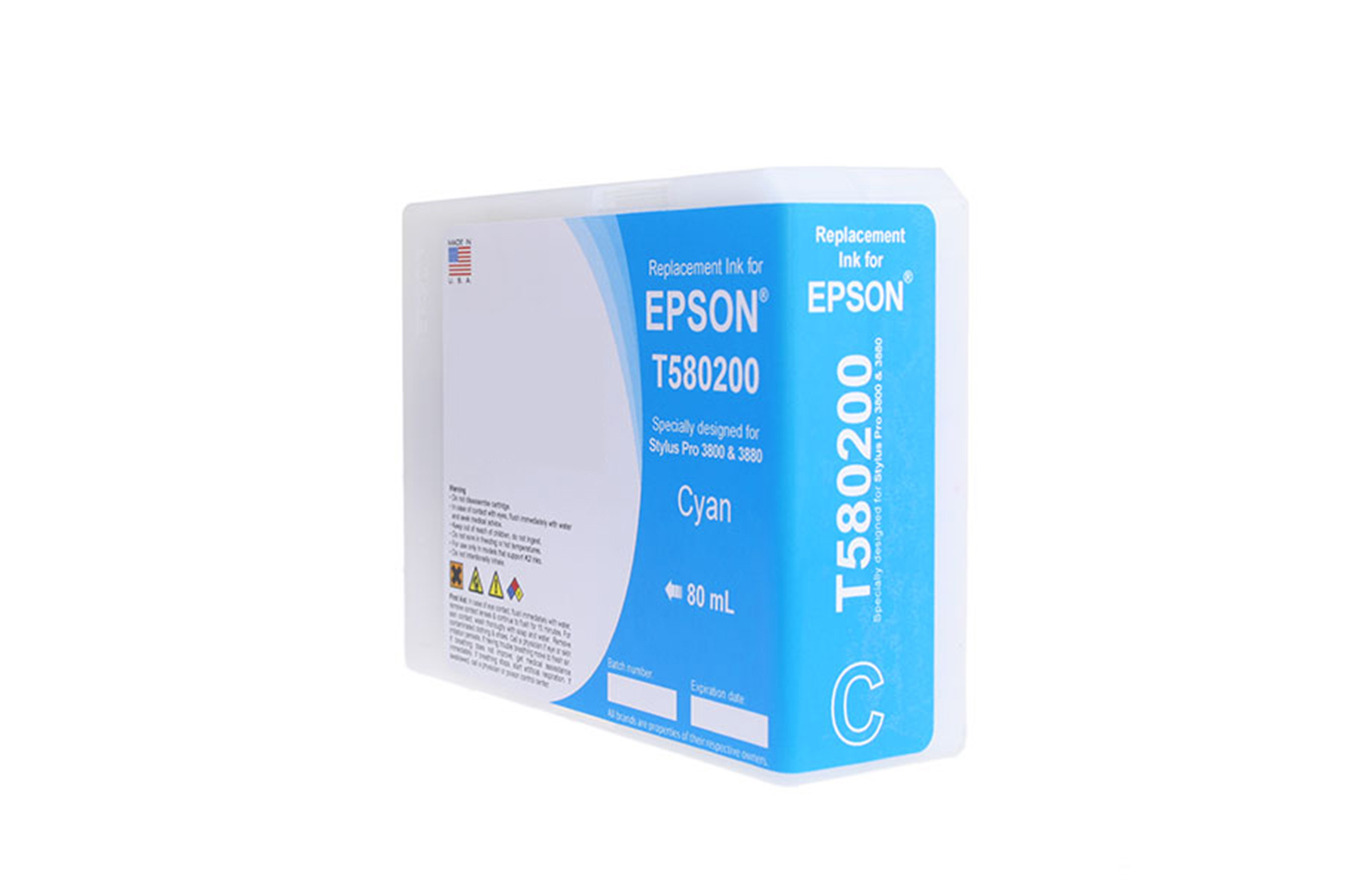 Picture of High Yield Cyan Wide Format Ink Cartridge for Epson T580200