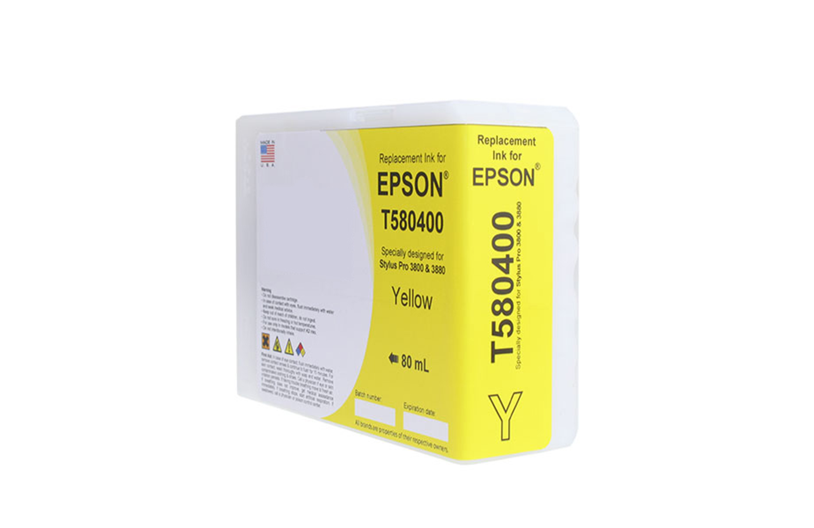 Picture of High Yield Yellow Wide Format Ink Cartridge for Epson T58040