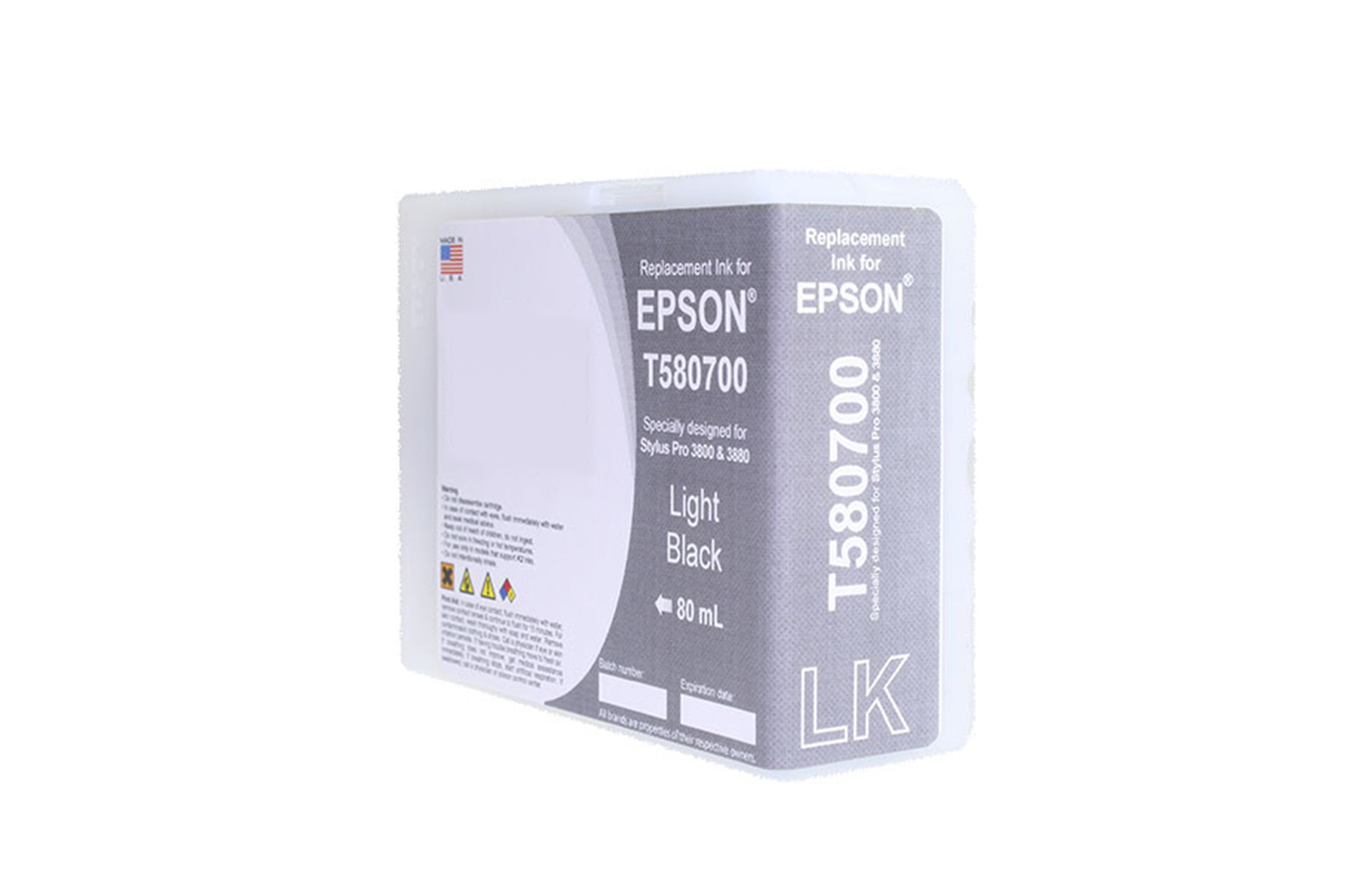 Picture of High Yield Light Black Wide Format Ink Cartridge for Epson T