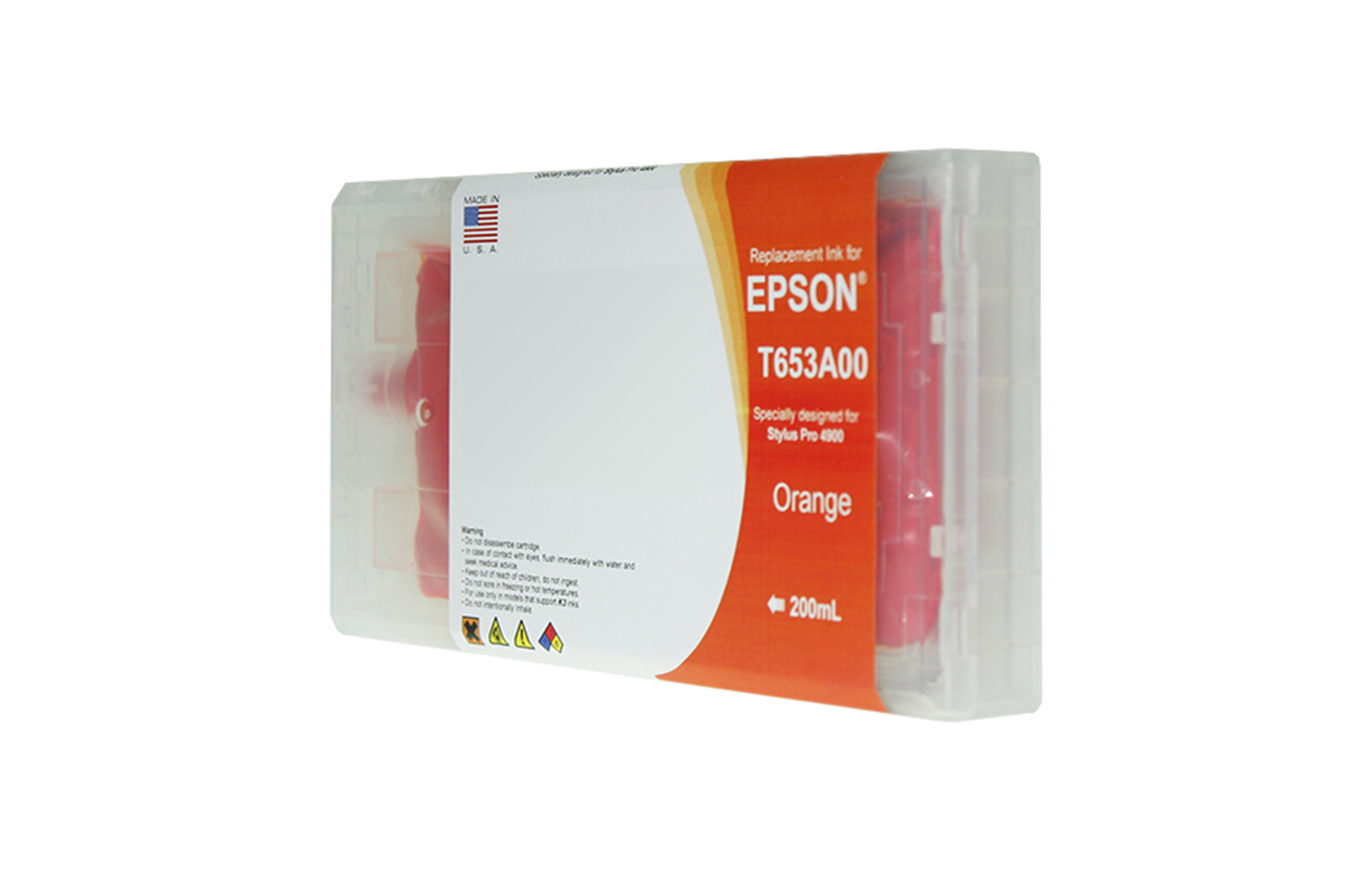 Picture of Orange Wide Format Ink Cartridge for T653A00