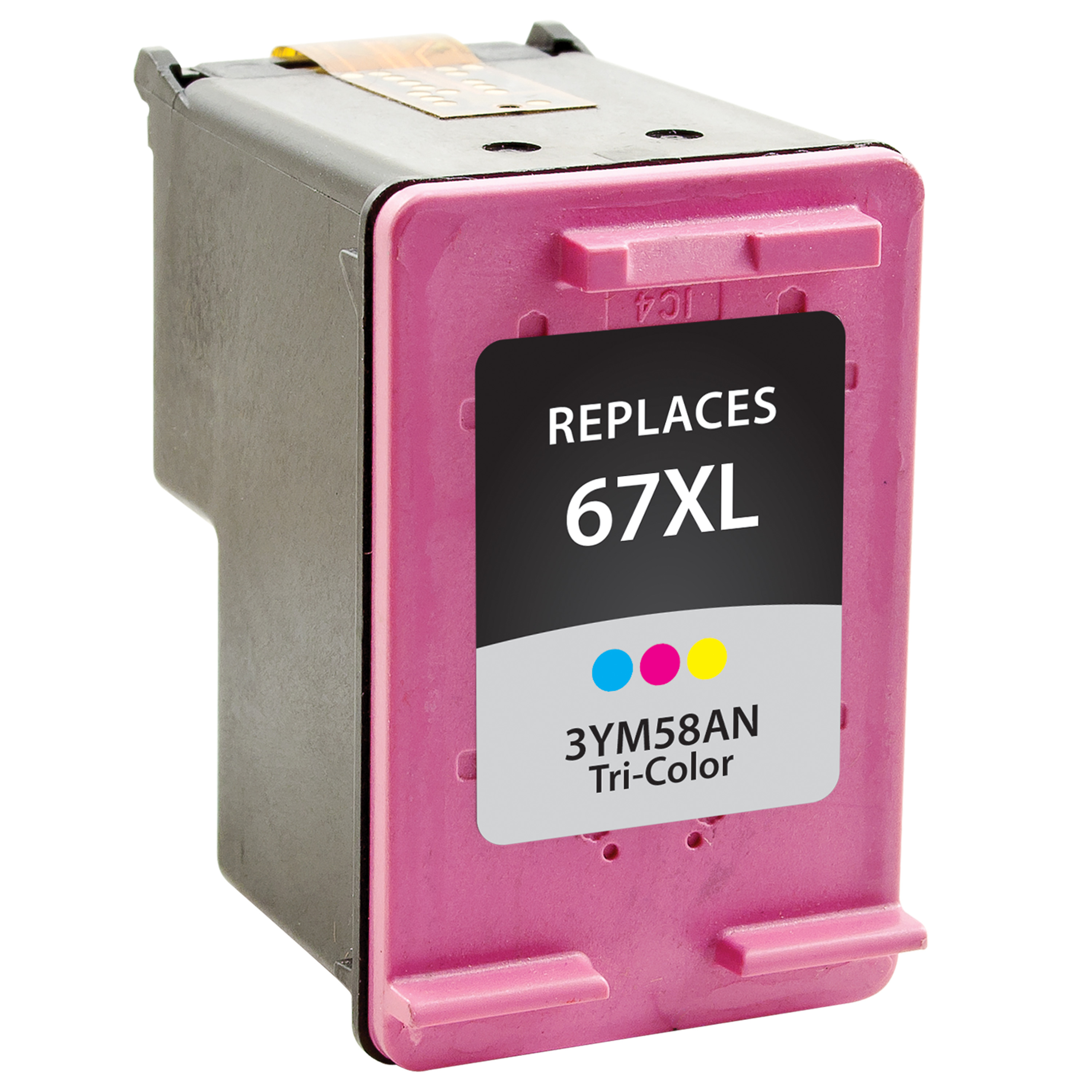 Picture of Clover Remanufactured High Yield Tri-Color Ink Cartridge for HP 67XL (3YM58AN)