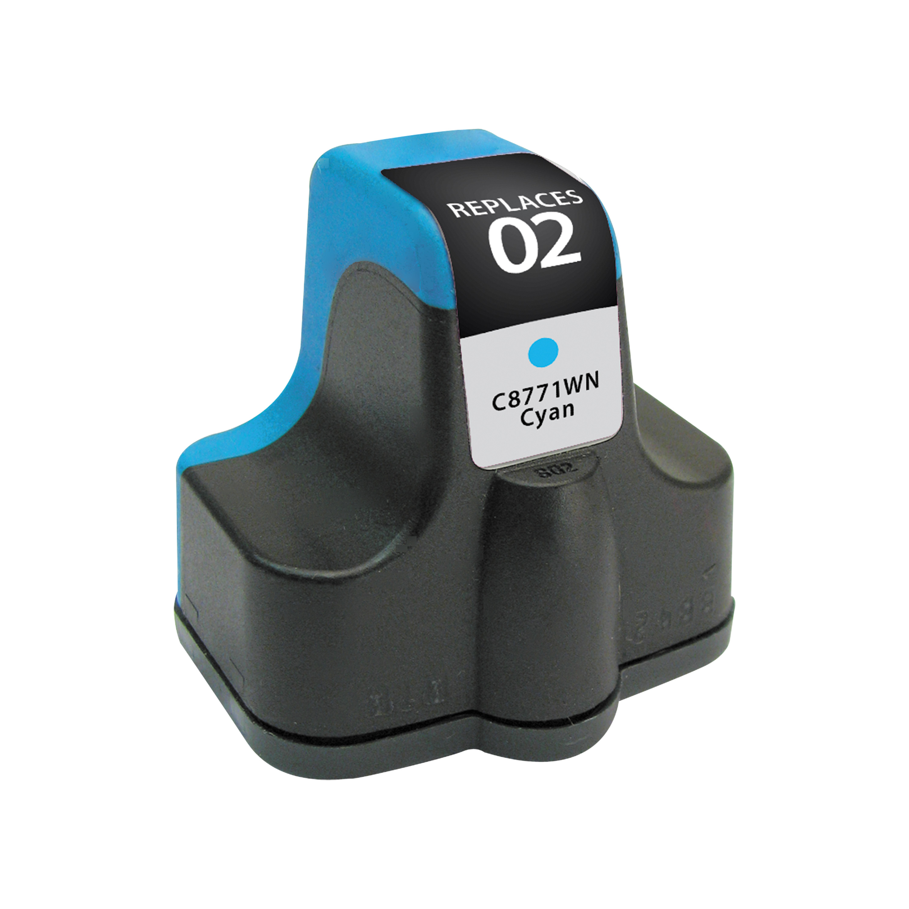 Picture of Clover Remanufactured High Yield Cyan Ink Cartridge for HP 02 (C8771WN)