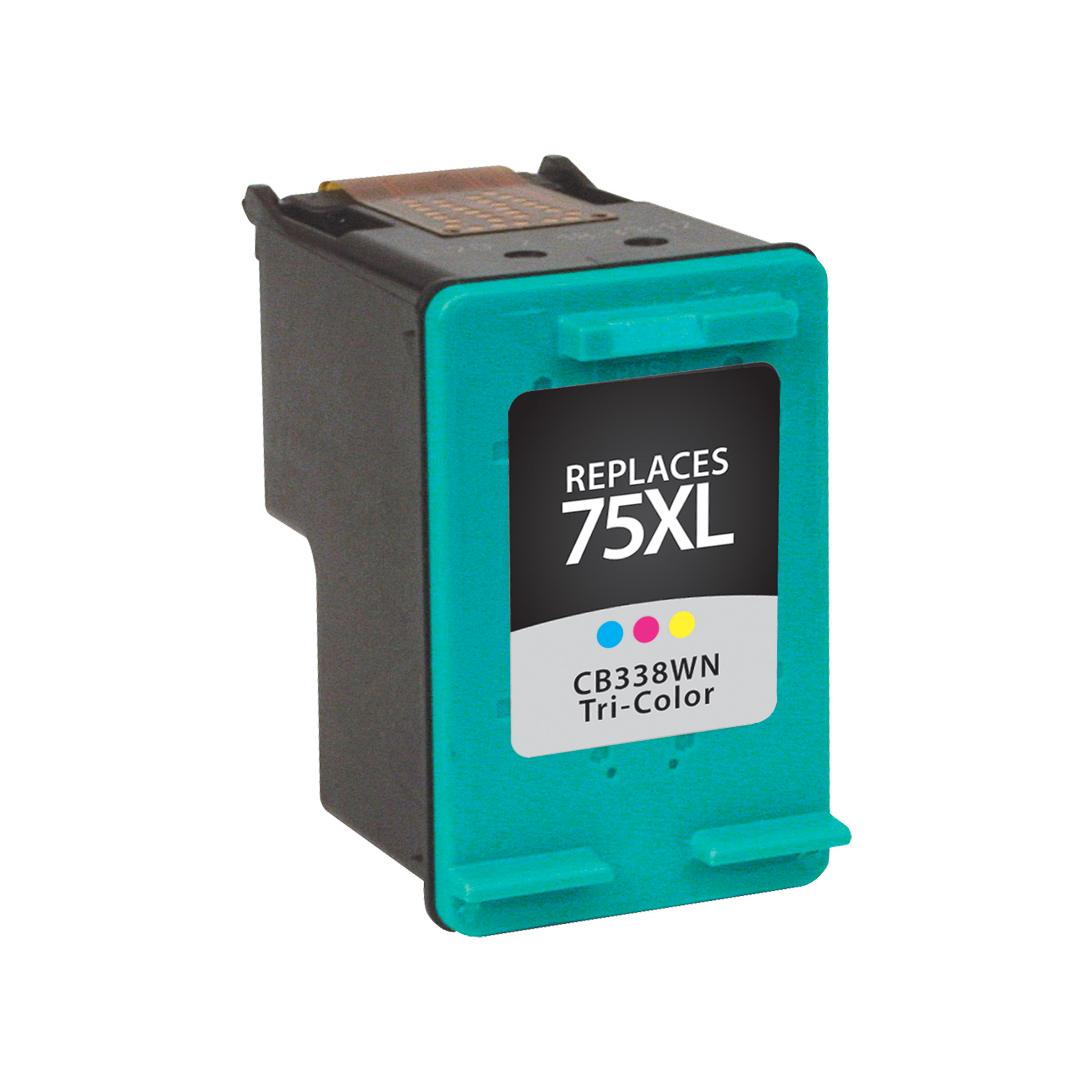 Picture of Clover Remanufactured High Yield Tri-Color Ink Cartridge for HP 75XL (CB338WN)