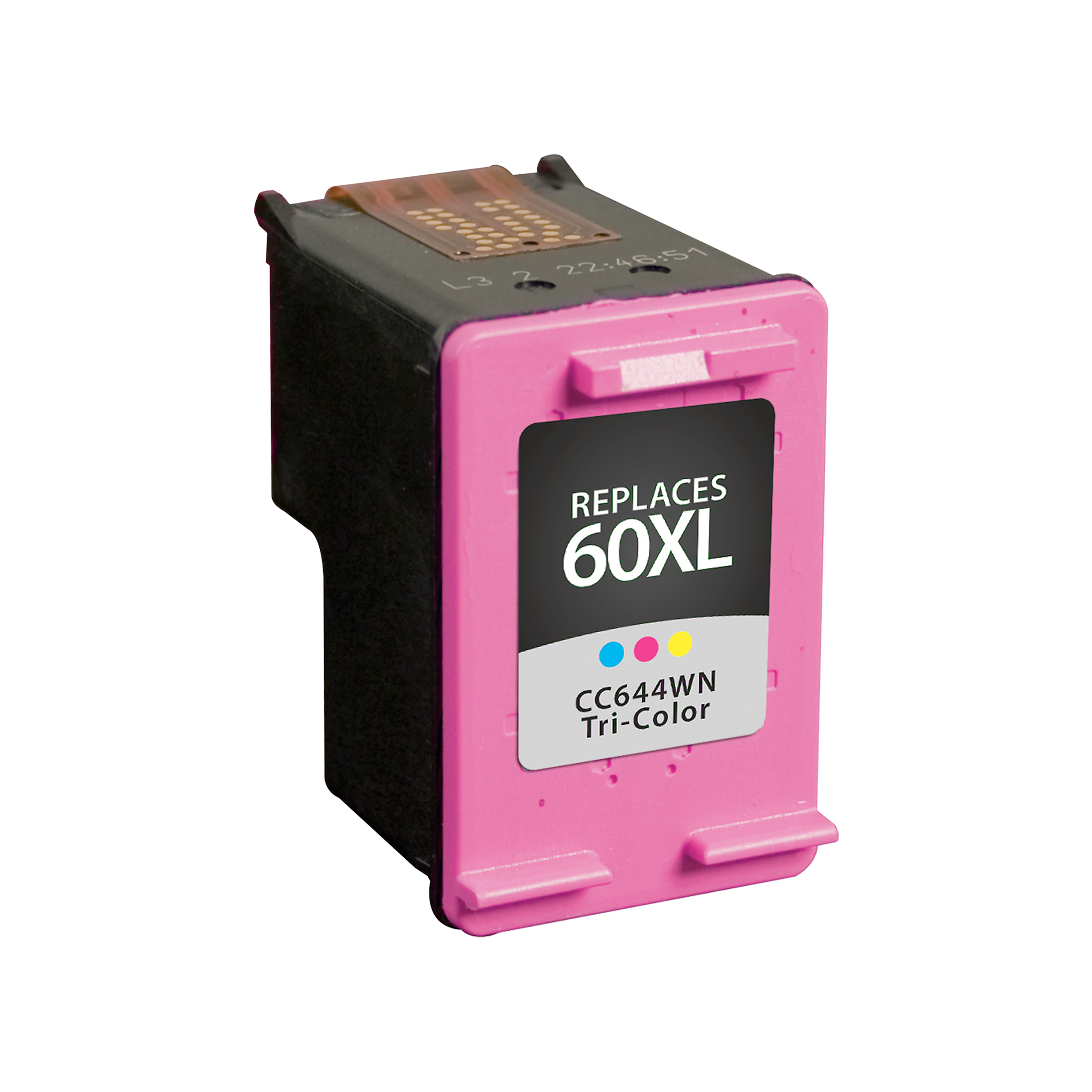 Picture of Clover Remanufactured High Yield Tri-Color Ink Cartridge for HP 60XL (CC644WN)