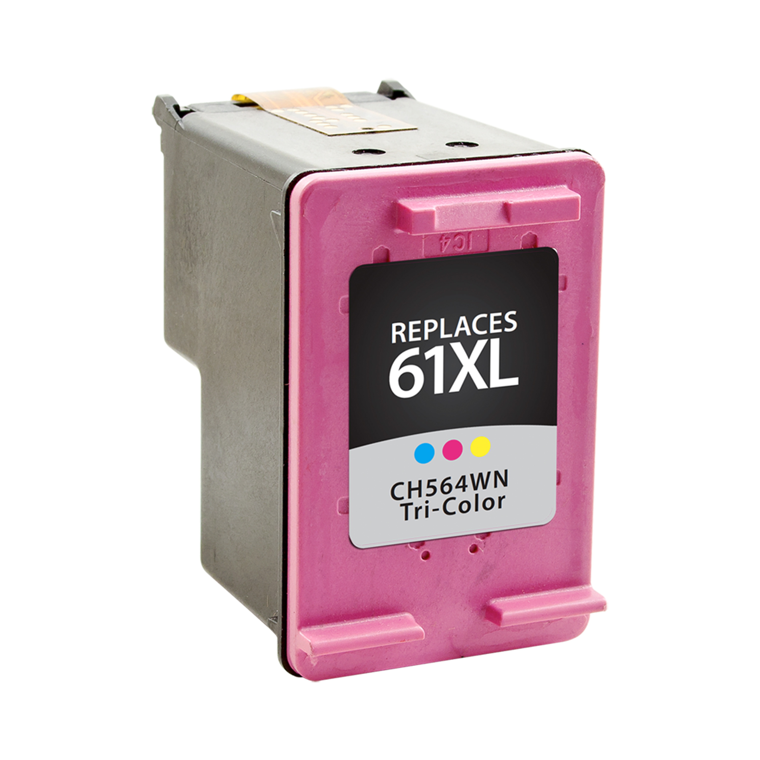 Picture of Clover Remanufactured High Yield Tri-Color Ink Cartridge for HP 61XL (CH564WN)