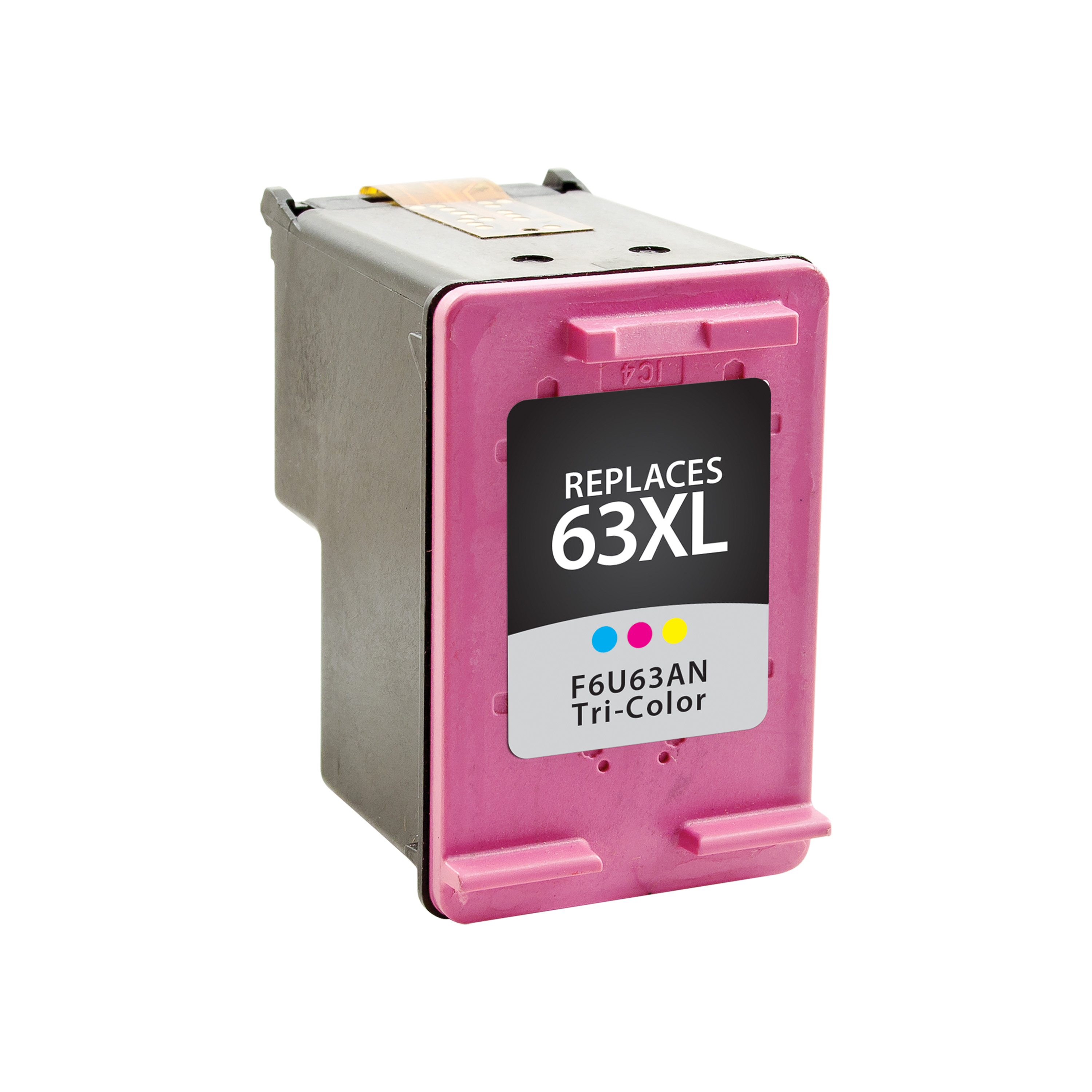 Picture of Clover Remanufactured High Yield Tri-Color Ink Cartridge for HP 63XL (F6U63AN)