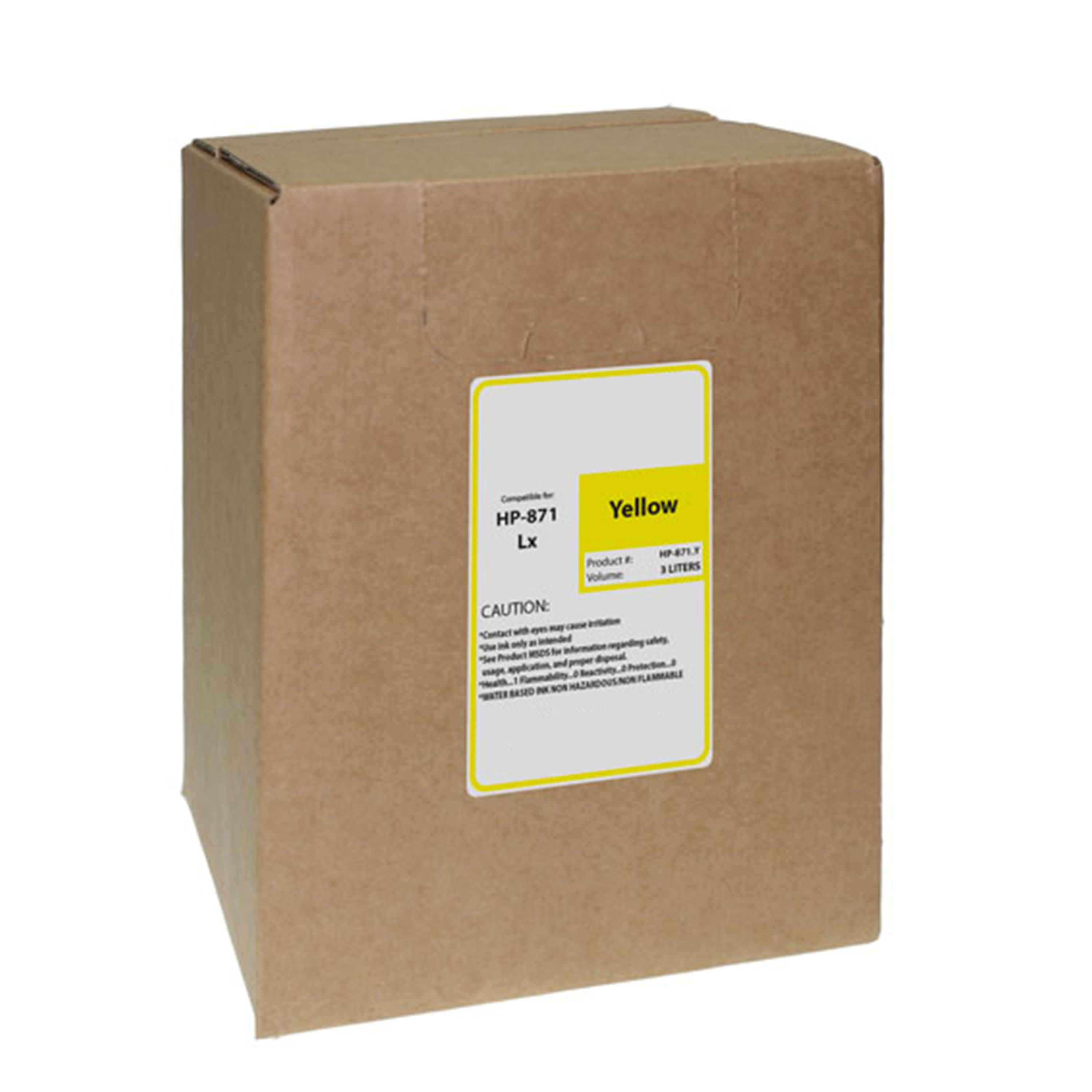 Picture of WF Non-OEM New Yellow Wide Format Ink Bag for HP 871 (G0Y81D)