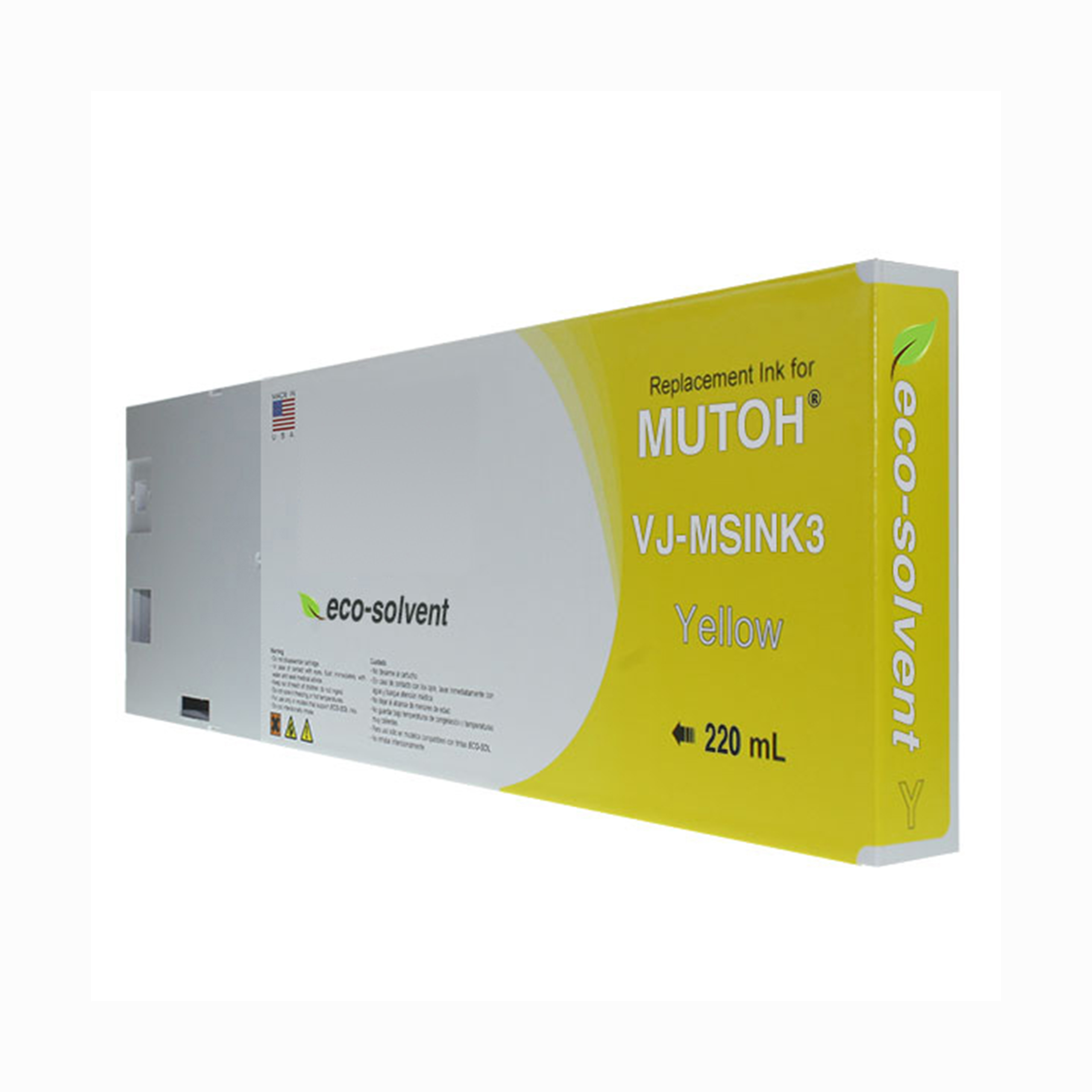 Picture of Yellow Wide Format Inkjet Cartridge for Mutoh VJ-MSINK3A-YE2