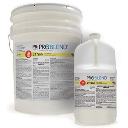 Picture of ProBlend LT San, 10% Sodium Hypochlorite, All Temperature Dish Sanitizer, 5 Gallon Pail