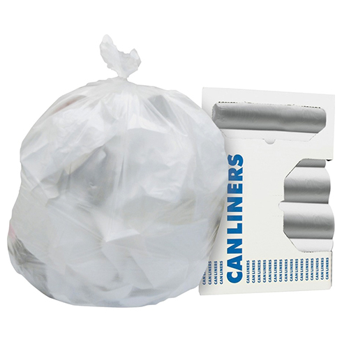 Picture of HDPE High Density Can Liners, 40 x 48, 16 mic, 40-45 gal, 250/ct, White