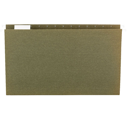 Picture of Hanging File Folders, Legal Size, 1/5 Tab, 11 Point Stock, Standard Green, 25/Box