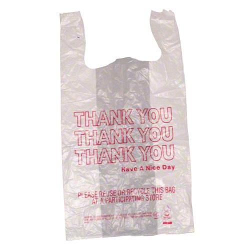 Picture of Plastic Bag, T-Sack, 11 x 6.5 x 20.5, Thank You, 1000 per Carton