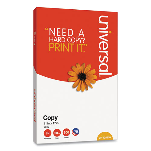Picture of Copy Paper, 92 Brightness, 20lb, 11 x 17, White, 500 Sheets/Ream