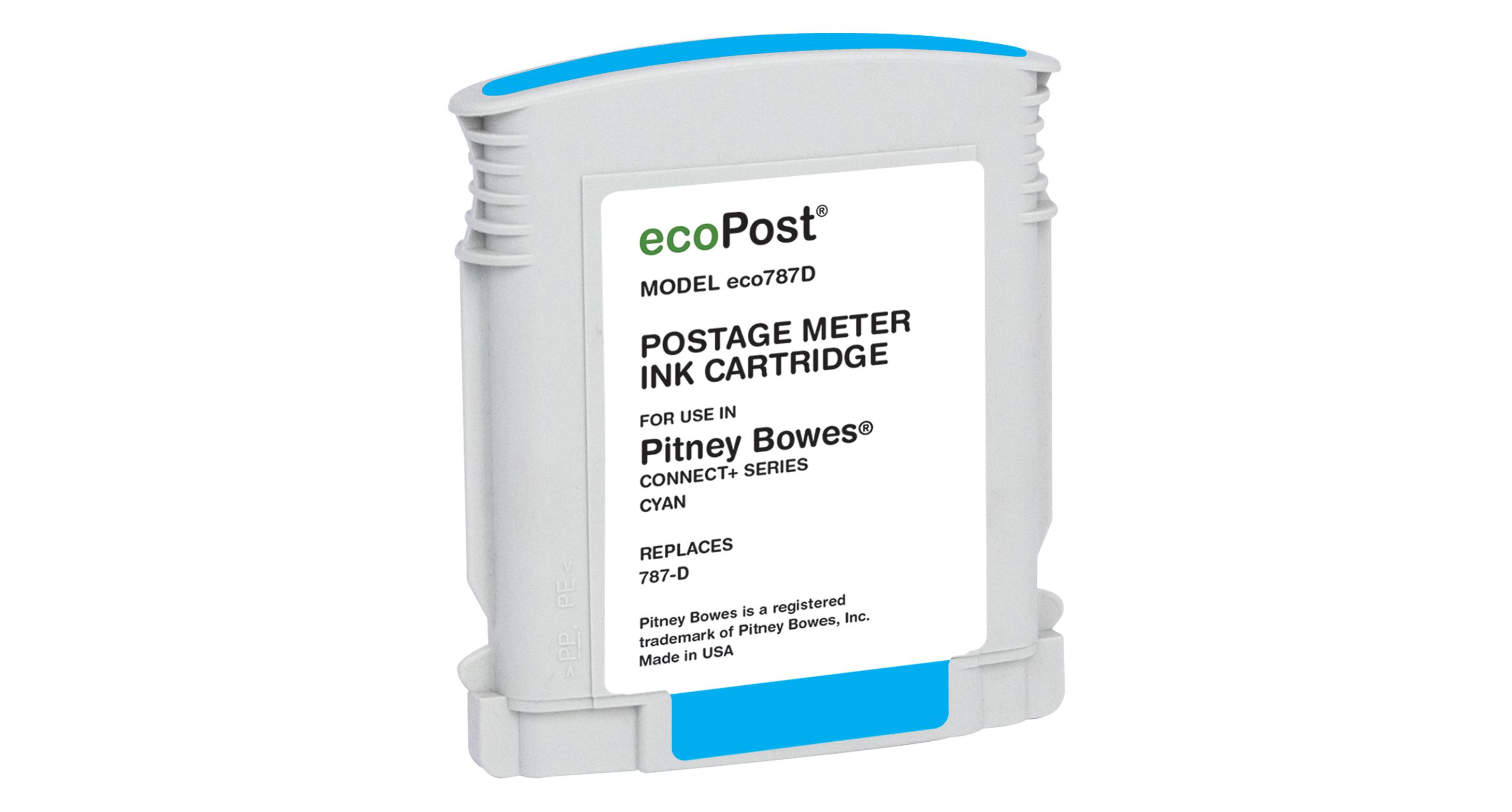 Picture of Postage Meter Cyan Ink Cartridge for Pitney Bowes 787-D