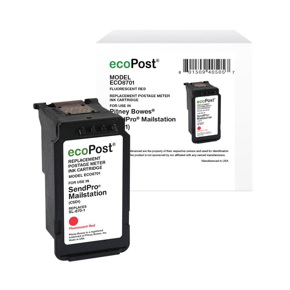 Picture of Postage Meter Red Ink Cartridge for Pitney Bowes SL-870-1